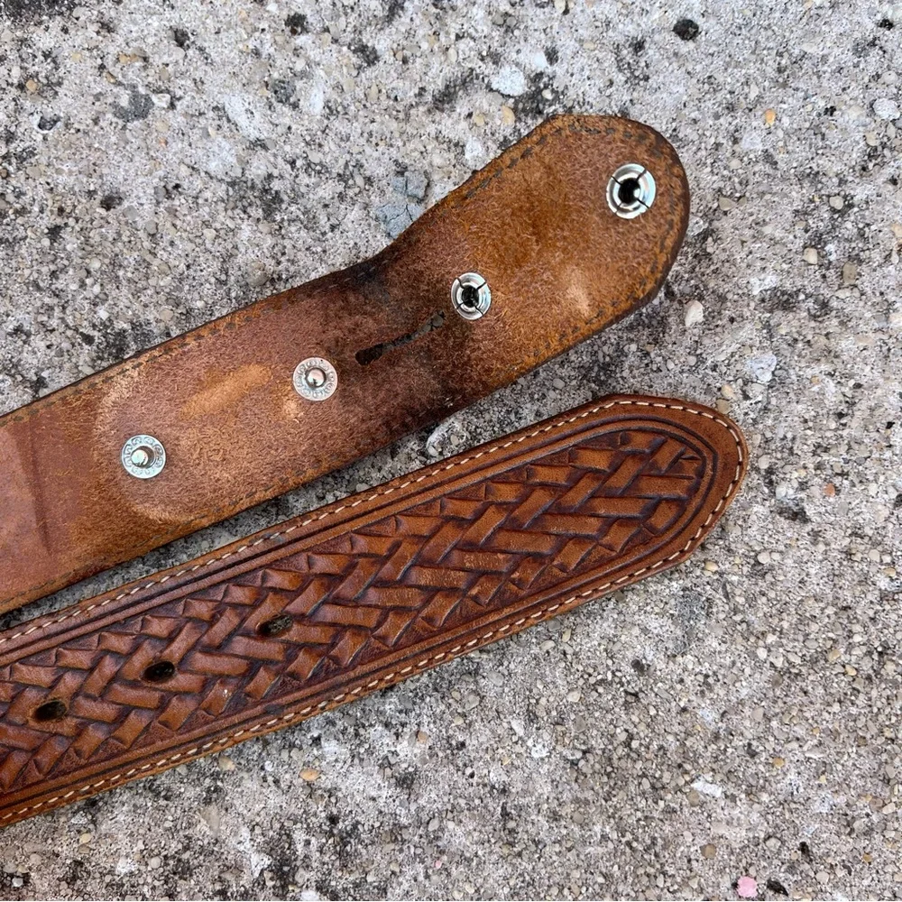 Justin Belt Leather Western Brown